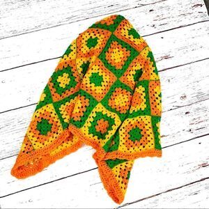 Handmade Granny Square‎ Afghan Throw 37” x 55”